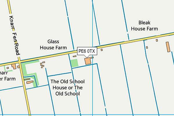 PE6 0TX map - OS VectorMap District (Ordnance Survey)