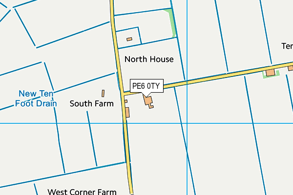 PE6 0TY map - OS VectorMap District (Ordnance Survey)