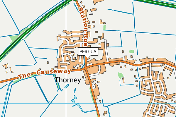 PE6 0UA map - OS VectorMap District (Ordnance Survey)