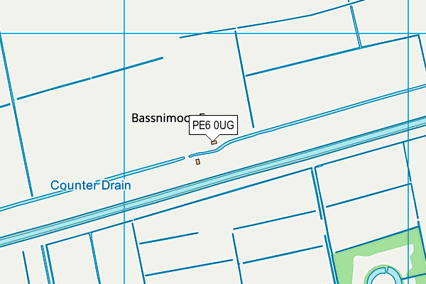 PE6 0UG map - OS VectorMap District (Ordnance Survey)