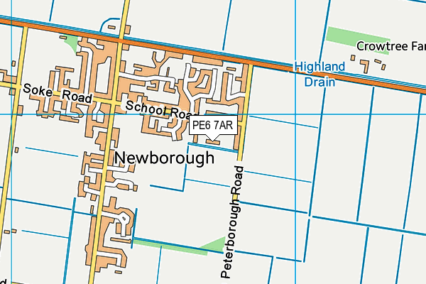 PE6 7AR map - OS VectorMap District (Ordnance Survey)