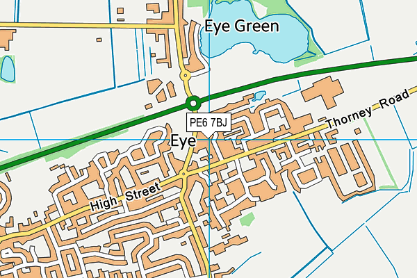 PE6 7BJ map - OS VectorMap District (Ordnance Survey)