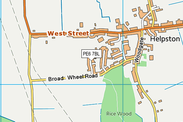 PE6 7BL map - OS VectorMap District (Ordnance Survey)