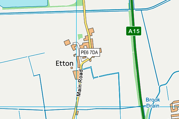 PE6 7DA map - OS VectorMap District (Ordnance Survey)