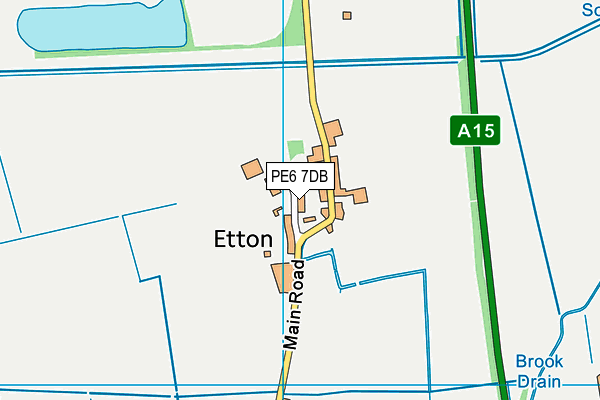 PE6 7DB map - OS VectorMap District (Ordnance Survey)