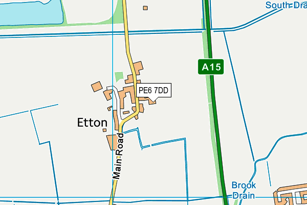 PE6 7DD map - OS VectorMap District (Ordnance Survey)