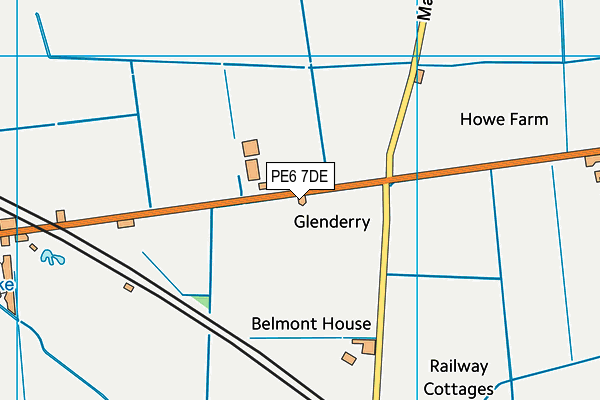 PE6 7DE map - OS VectorMap District (Ordnance Survey)