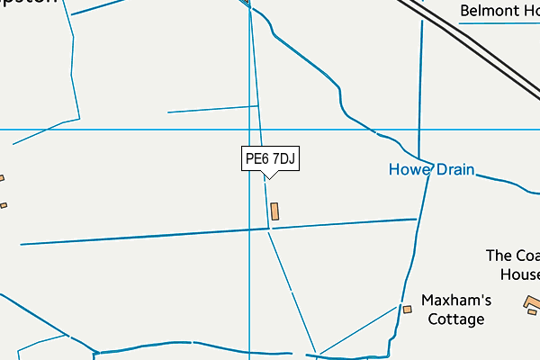 PE6 7DJ map - OS VectorMap District (Ordnance Survey)