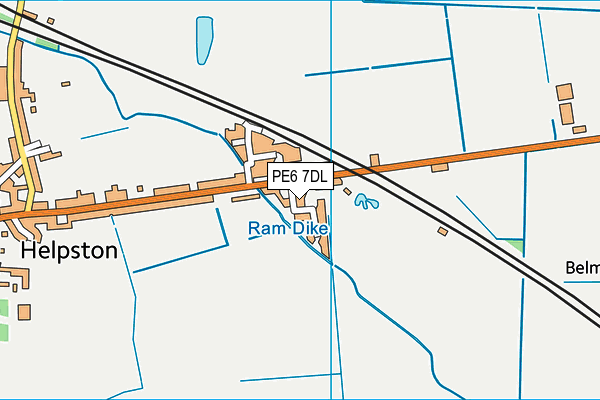 PE6 7DL map - OS VectorMap District (Ordnance Survey)