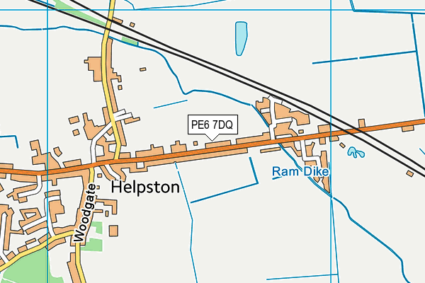 PE6 7DQ map - OS VectorMap District (Ordnance Survey)