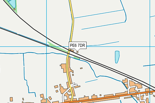 PE6 7DR map - OS VectorMap District (Ordnance Survey)