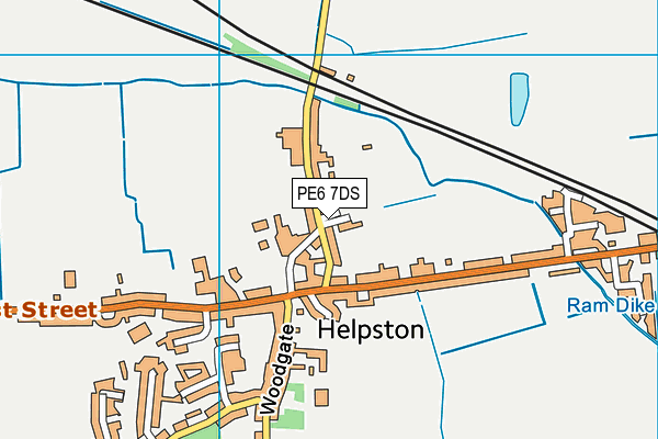 PE6 7DS map - OS VectorMap District (Ordnance Survey)