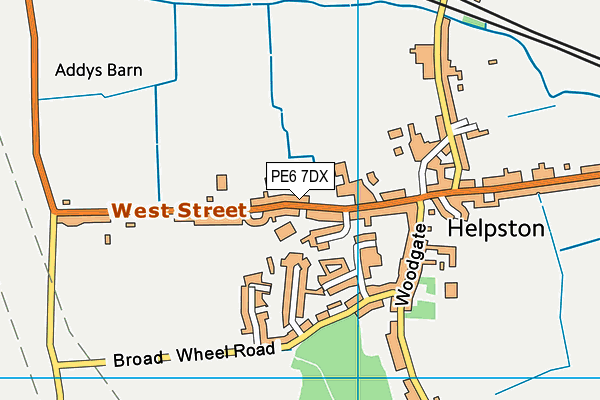 John Clare Primary School map (PE6 7DX) - OS VectorMap District (Ordnance Survey)