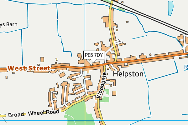 PE6 7DY map - OS VectorMap District (Ordnance Survey)