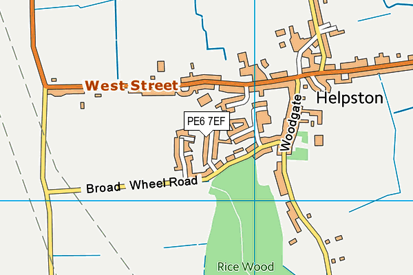 PE6 7EF map - OS VectorMap District (Ordnance Survey)