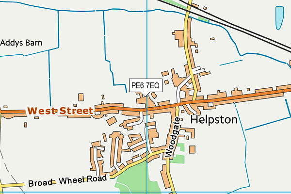 PE6 7EQ map - OS VectorMap District (Ordnance Survey)