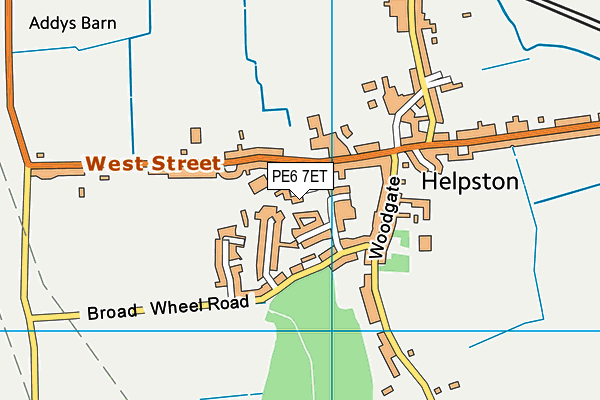 PE6 7ET map - OS VectorMap District (Ordnance Survey)