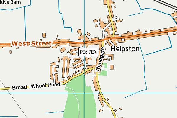 PE6 7EX map - OS VectorMap District (Ordnance Survey)