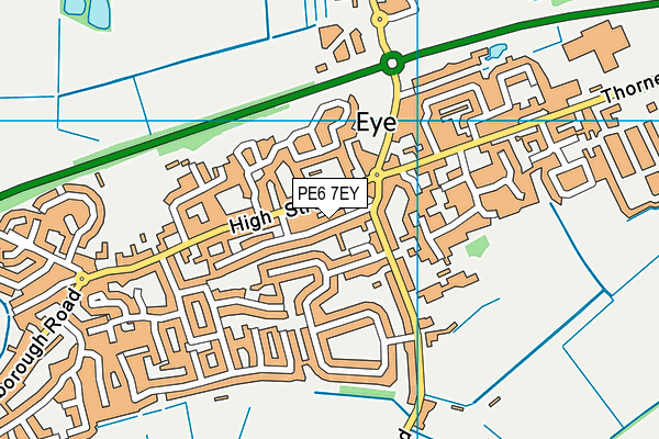 PE6 7EY map - OS VectorMap District (Ordnance Survey)