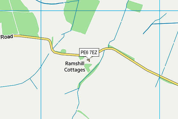 PE6 7EZ map - OS VectorMap District (Ordnance Survey)