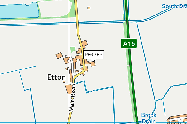 PE6 7FP map - OS VectorMap District (Ordnance Survey)