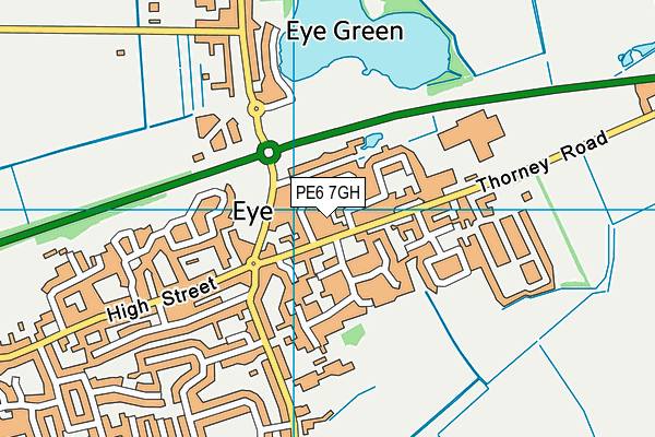 PE6 7GH map - OS VectorMap District (Ordnance Survey)