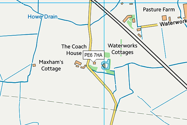 PE6 7HA map - OS VectorMap District (Ordnance Survey)