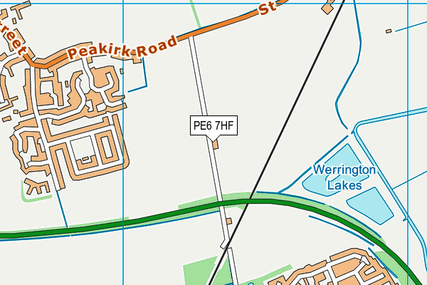 PE6 7HF map - OS VectorMap District (Ordnance Survey)