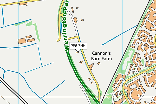 PE6 7HH map - OS VectorMap District (Ordnance Survey)