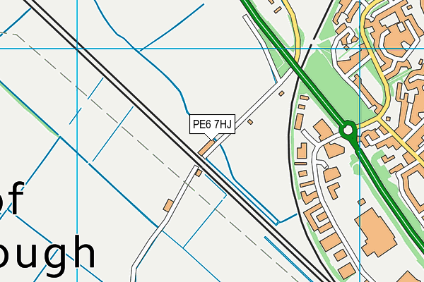 PE6 7HJ map - OS VectorMap District (Ordnance Survey)