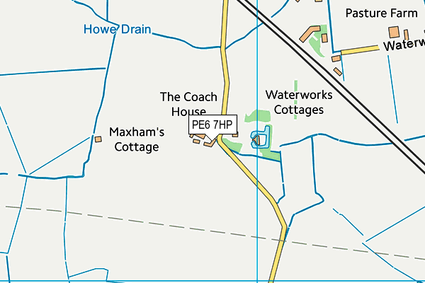PE6 7HP map - OS VectorMap District (Ordnance Survey)