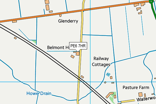 PE6 7HR map - OS VectorMap District (Ordnance Survey)