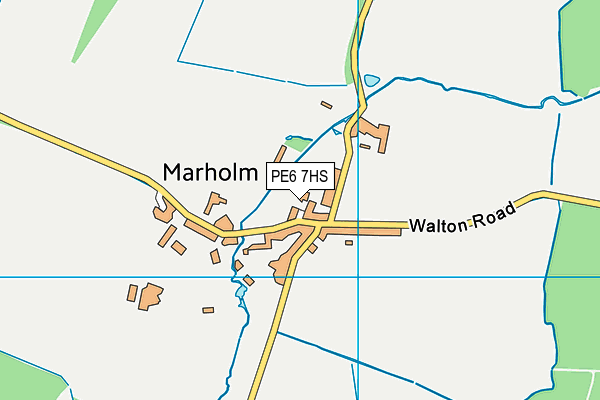 PE6 7HS map - OS VectorMap District (Ordnance Survey)