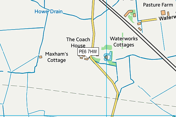 PE6 7HW map - OS VectorMap District (Ordnance Survey)