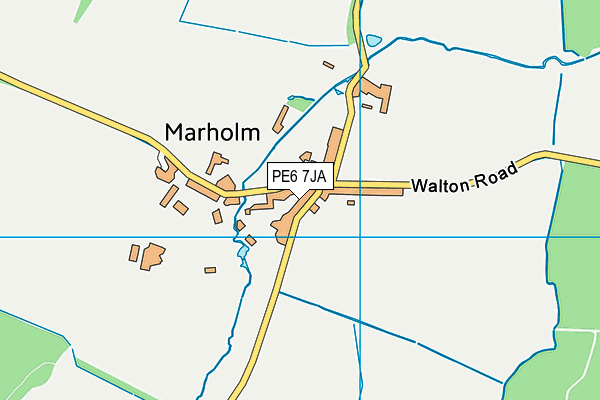 PE6 7JA map - OS VectorMap District (Ordnance Survey)