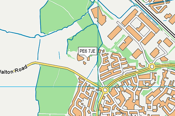 PE6 7JE map - OS VectorMap District (Ordnance Survey)