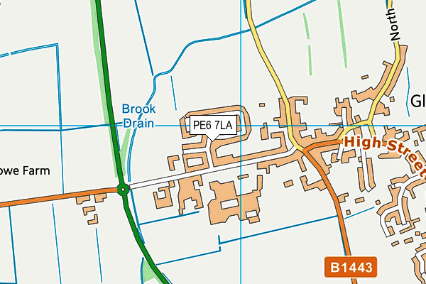 PE6 7LA map - OS VectorMap District (Ordnance Survey)