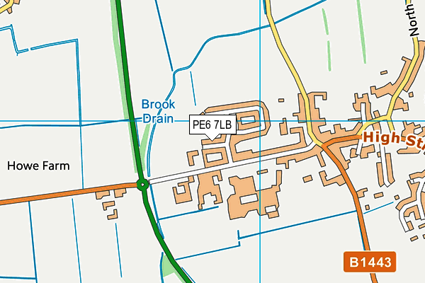 PE6 7LB map - OS VectorMap District (Ordnance Survey)