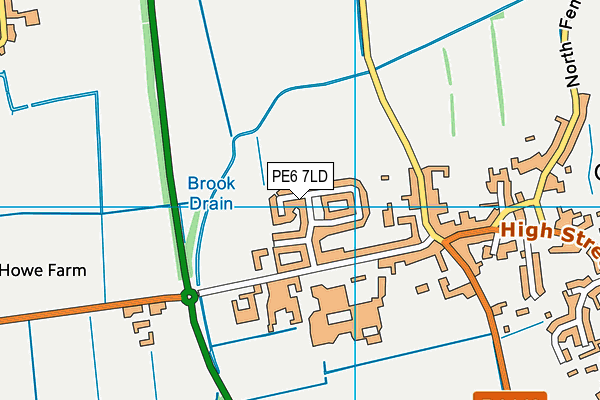 PE6 7LD map - OS VectorMap District (Ordnance Survey)