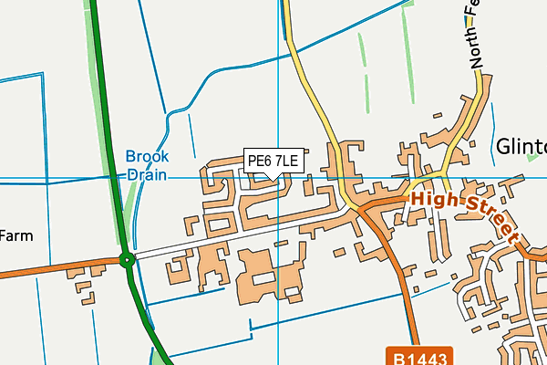 PE6 7LE map - OS VectorMap District (Ordnance Survey)