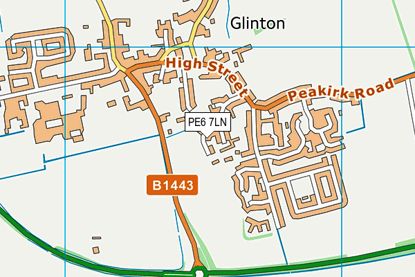 PE6 7LN map - OS VectorMap District (Ordnance Survey)