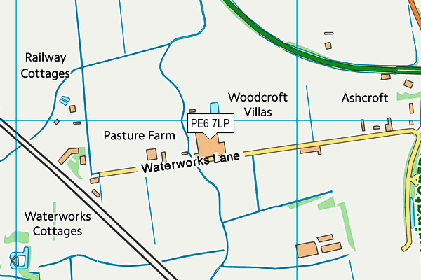 PE6 7LP map - OS VectorMap District (Ordnance Survey)