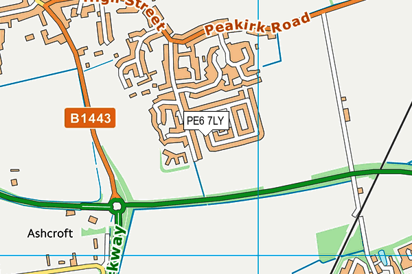 PE6 7LY map - OS VectorMap District (Ordnance Survey)