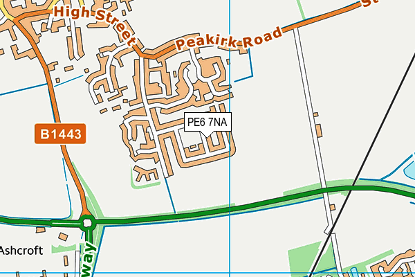 PE6 7NA map - OS VectorMap District (Ordnance Survey)