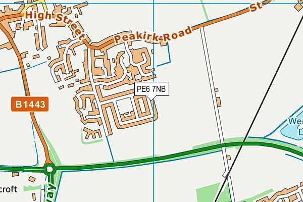 PE6 7NB map - OS VectorMap District (Ordnance Survey)