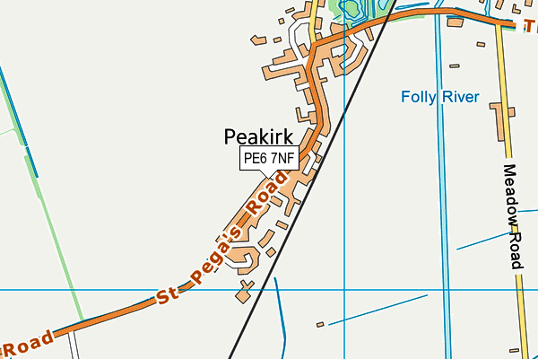 PE6 7NF map - OS VectorMap District (Ordnance Survey)