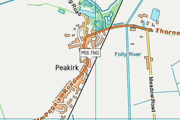 PE6 7NG map - OS VectorMap District (Ordnance Survey)