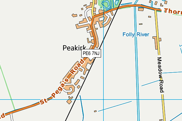 PE6 7NJ map - OS VectorMap District (Ordnance Survey)