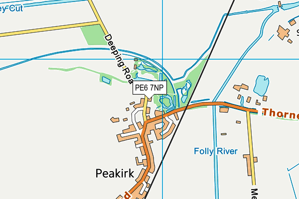 PE6 7NP map - OS VectorMap District (Ordnance Survey)