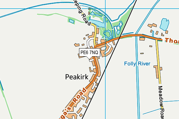 PE6 7NQ map - OS VectorMap District (Ordnance Survey)